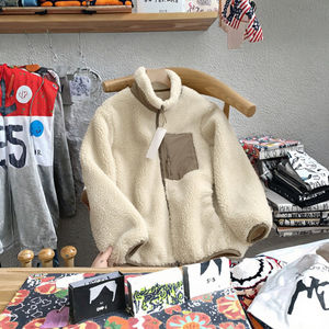 Chaqueta Casual de Invierno para Hombre y Mujer, Estilo Japonés, Cuello Alto, Cierre de Cremallera, Holgada, Cálida, de Lana de Cordero, Color Sólido - Product Image 3