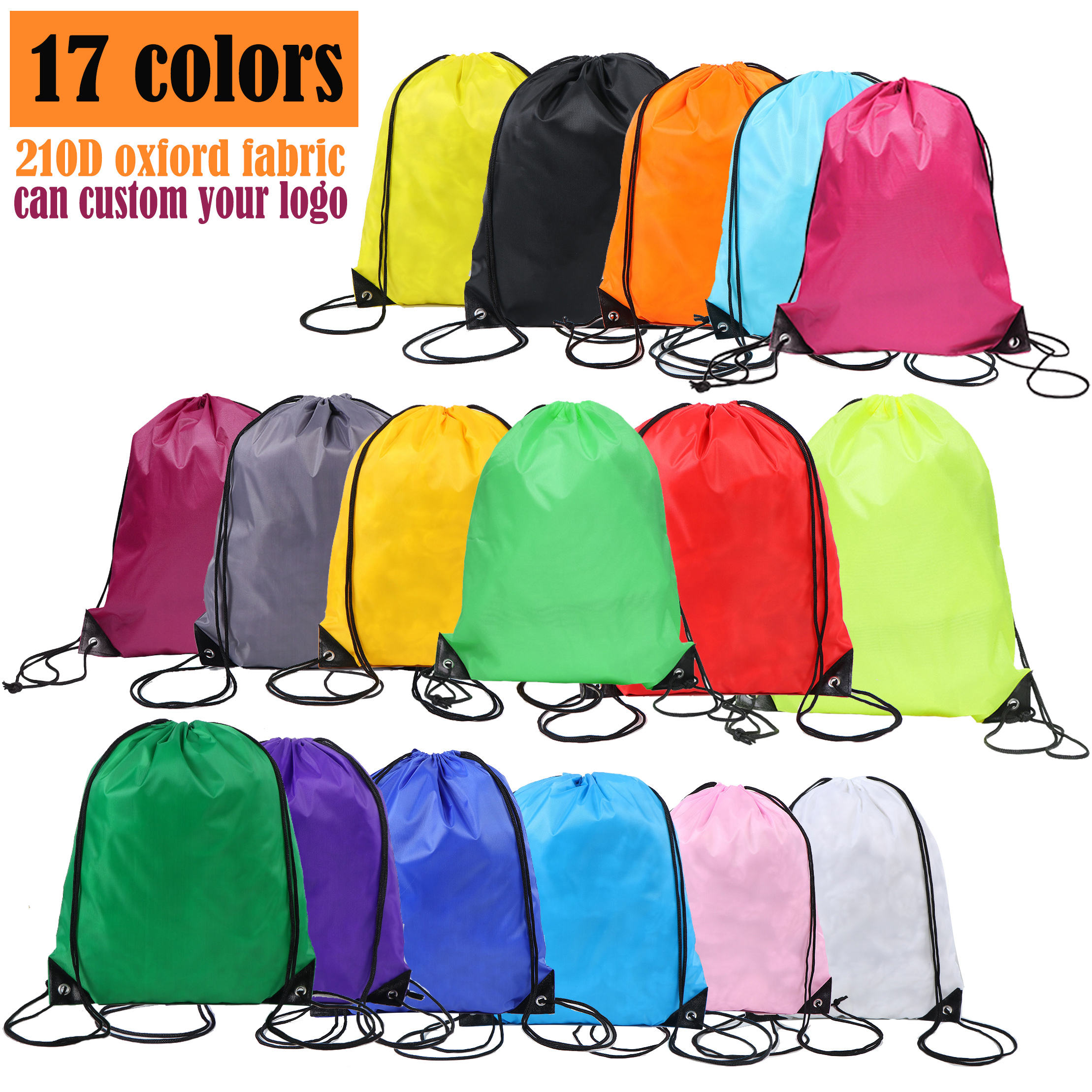 Custom Drawstring Bag Large Capacity Nylon Backpack
