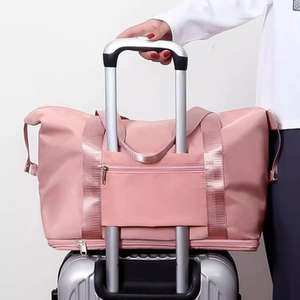 Marka yeni Modern kare su geçirmez çift katmanlı % 100% pamuk vakum sıkıştırılmış katlanabilir bagaj seyahat çantası ekstra büyük depolama - Product Image 1