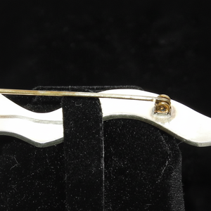 . Pin de serpiente con incrustaciones de plata esterlina 925 y esmalte negro - Product Image 1