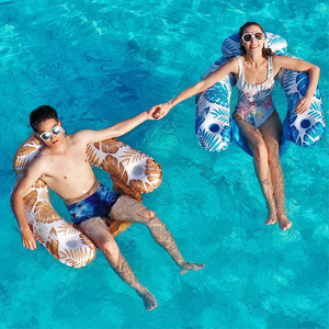 U Shaped Inflatable Pool Float Lounge Chair 100x80cm PVC Floating Bed For Adults And Kids Swimming Pool Use - Product Image 2