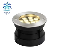Luz Subterránea Ajustable de Acero Inoxidable, Foco LED Redondo Empotrado, Impermeable, para Pared