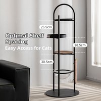 Structure d'escalade multifonctionnelle moderne pour chat avec nid, griffoir et griffoir intégré pour aiguiser les griffes, conception de grande maison, construction métallique