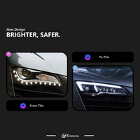 Feux de voiture pour Audi R8, phare LED 2007-2014, lentille de projecteur, phare avant, signal dynamique, animation, accessoires automobiles