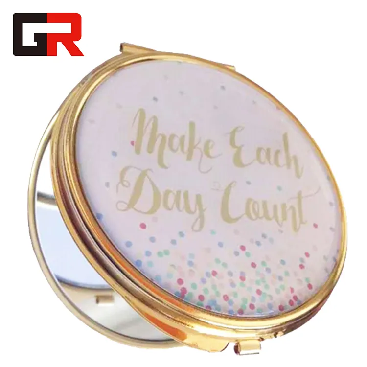 Superior Quality Creative Custom Promotional Souvenirs Silver Pocket Mirror