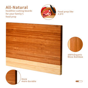Deep Carbonized Bamboo Wood Cutting Board Kitchen <b>Chopping</b> <b>Block</b> Easy to Clean and Maintain - Product Image 4