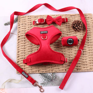Grosir OEM warna hitam disesuaikan beludru kekang anjing Set disesuaikan warna-warni tahan lama gaya modis <span class=keywords><strong>Harness</strong></span> untuk anjing - Product Image 5