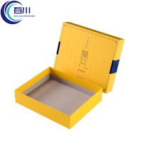 Caja de Regalo Rígida con Tapa Amarilla Vintage Creativa, Caja de Embalaje con Logotipo Personalizado para Frascos, Botellas, Perfumes, Productos para el Cuidado de la Piel y Cosméticos