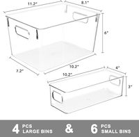 Meilleures ventes : 4 grands et 6 petits contenants de rangement empilables pour l'organisation du garde-manger