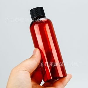Multi-colored 100ml transparent <b>plastic</b> <b>bottle</b> with screw-sealed cap, PET <b>plastic</b> <b>bottle</b>, cosmetic refill <b>bottle</b>, <b>wine</b> <b>bottle</b>, - Product Image 4
