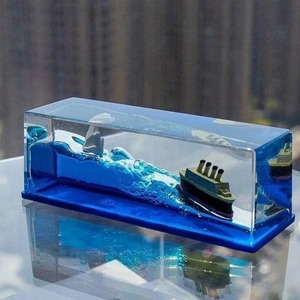 Tàu Cướp Biển Acrylic Trôi Chai Nổi Lỏng Paperweight Bàn Đồ Chơi Độc Đáo Lễ Hội Quà Tặng Titanic Tàu Chất Lỏng Chuyển Động Trang Trí Nội Thất - Product Image 1