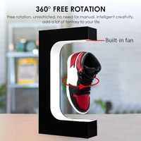 Support d'affichage magnétique à lumière LED en lévitation pour chaussures, étagère rotative en acrylique pour baskets, support flottant pour spinning Yeezys Jordans