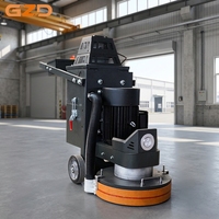 Meuleuse à béton électrique personnalisée GZD 110V/220V/380V, machine à poncer les sols haute efficacité pour l'époxy et le ciment