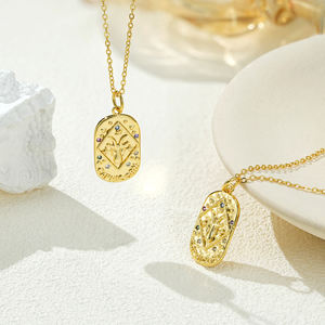 Collana Trendy YBO con Ciondolo <span class=keywords><strong>Zodiacale</strong></span> per Ragazze, Gioiello Portafortuna Segno Scorpione, in Ottone, 12 Costellazioni <span class=keywords><strong>Capricorno</strong></span> - Product Image 1