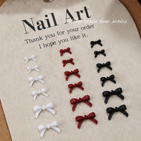 Mini nœuds en résine TSZS pour décoration d'ongles, couleurs mélangées, accessoires 3D pour ongles, breloques plates pour DIY Nail Art Salon