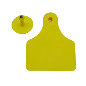 Jaune 75x65mm Bétail Oreille Étiquettes Moyen En Plastique Bétail Identification Boucle D'oreille Étiquette Billet Vache Veau Animal Tag - Product Image 6