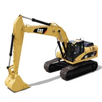 Excavatrice sur chenilles Caterpillar 325D d'occasion, 29 tonnes, hydraulique, cabine fermée, pour travaux de terrassement