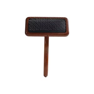 Peine flotante de madera maciza de haya para gatos y perros, estilo manual, con cuentas adhesivas, cojín de aire, cerdas curvas para mascotas - Product Image 1