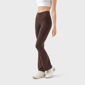 Pantalones de yoga ligeros recién llegados, pantalones de yoga acampanados de talla grande para mujer, mallas de yoga brillantes con aceite deportivo - Product Image 3