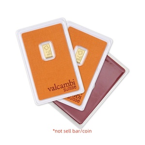 Valcambi suisse 1 Ounce vàng Thanh 24kt vỉ gói kim loại quý in ấn các tông thẻ nhựa vỏ sò trường hợp - Product Image 2