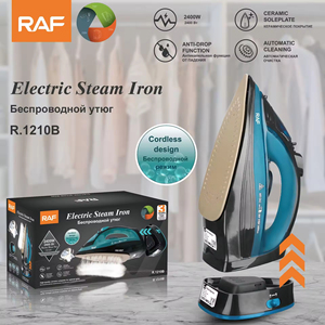 Fer à vapeur sans fil portatif RAF, vapeur verticale, pour usage hôtelier et domestique, semelle en céramique, électrique 2400W, directement de l'usine - Product Image 6