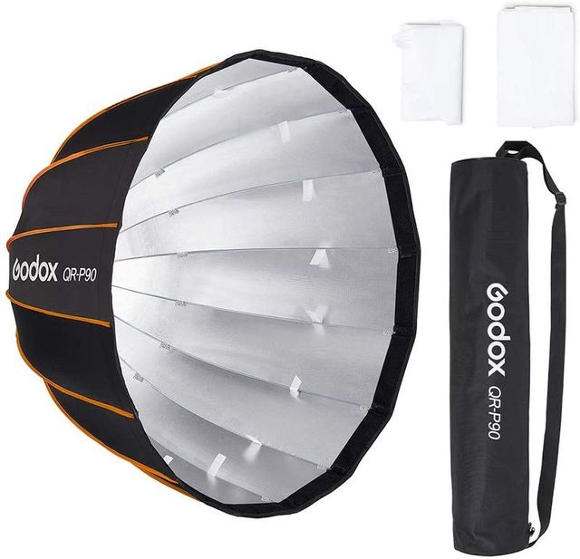 Godox QR-P90 90CM Parabolic Softbox Bowens Mount Quick-Setup Deep Portable Softbox for Photo Studio