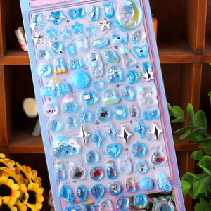 สติกเกอร์ตกแต่งเคสโทรศัพท์ลายสัตว์น่ารักแบบนูน 3 มิติ ลายแมว กระต่าย สติกเกอร์นูน 3 มิติ - Product Image 4