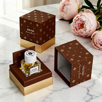 Boîte d'emballage rigide carrée écologique pour parfums, avec gaufrage, pelliculage mat, en papier recyclable, pour flacons de parfum