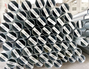 Philippines <span class=keywords><strong>NEA</strong></span> Polonais octogonal standard Polonais en acier pour la ligne de transmission de 15kV 69kV - Product Image 6