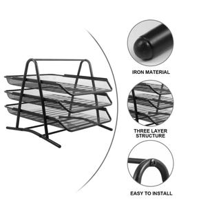 SHIRLEY YA di alta qualità Desktop Organizer set con vassoio di File, graffette per penna per ufficio, organizzatore di lettere 10 pz/ctn - Product Image 4