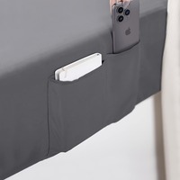 4 pièces ensemble de literie d'hôtel résistant au rétrécissement et à la décoloration microfibre reine roi taille draps ensemble poche latérale pour lit