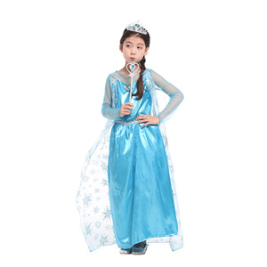 Robe de princesse <span class=keywords><strong>reine</strong></span> <span class=keywords><strong>des</strong></span> neiges pour filles ELSA Anna Belle jupe lumineuse Costume Cosplay de jeu de rôle tenue de fête pour enfants pour robe de noël - Product Image 2