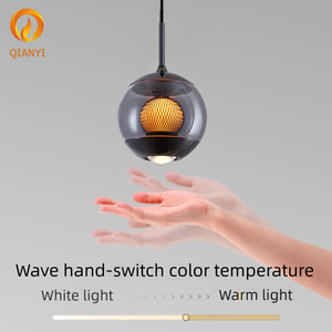 Suspension LED en verre moderne et minimaliste, protection oculaire, intensité variable, lampe de chevet pour chambre à coucher, culot E27 - Product Image 4