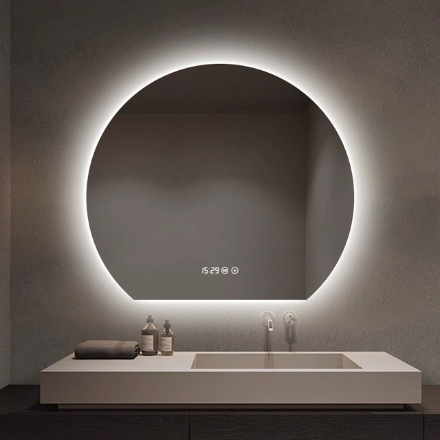 Premium Modern Irregular Design LED Vanity Mirror with Anti-Fog & Smart Switch Aluminum Bath & Salon Living Room Mirror