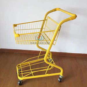 Sac à provisions en plastique pliable de chariot à caddies de chariot avec le chariot de centre commercial de roues - Product Image 6