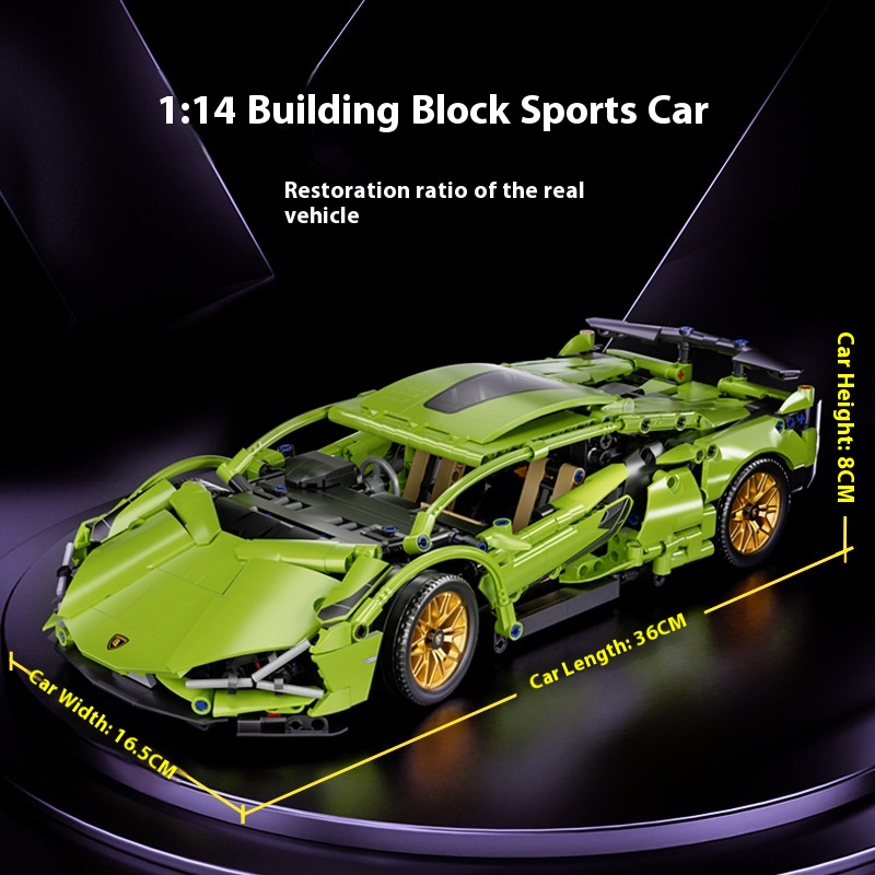 Спортивный автомобиль MOC гоночный кирпич DIY Набор строительных блоков технический пульт дистанционного управления ABS модель идеальная Подарочная коробка для детей