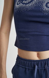 <span class=keywords><strong>Strass</strong></span> Monogramme Imprimé Conception À Manches Courtes Slim-fit Street <span class=keywords><strong>T</strong></span>-<span class=keywords><strong>shirt</strong></span> Top <span class=keywords><strong>Femme</strong></span> - Product Image 4