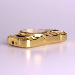 Briquet montre en métal doré créatif coupe-vent flamme bleue forme aigle briquet montre briquet métal de luxe - Product Image 2