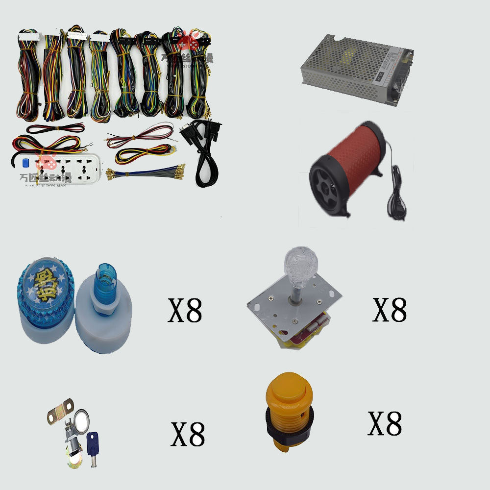 Gris foncé-Ensemble complet de pièces de machine