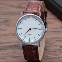 Montres décontractées à bracelet en cuir pour homme, montre à quartz avec verre anti-lumière bleue