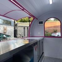 Camion de restauration professionnel 2,2 m/7,22 pi en tôle galvanisée, fibre de verre et acier inoxydable, remorque de traiteur pour snacks, glaces, bonbons et chips