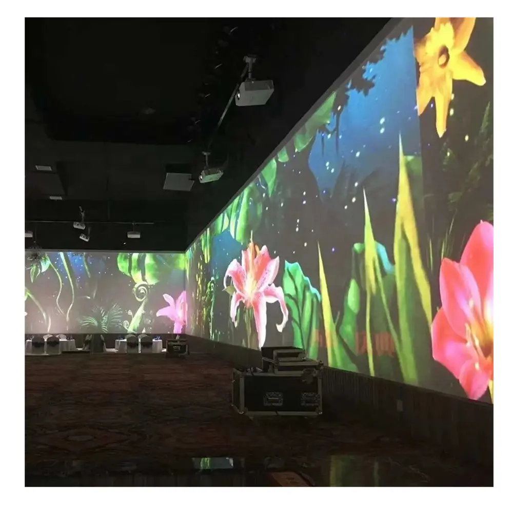 Écran de projection holographique en maille, écran de projecteur holographique sans couture résistant à la flamme jusqu'à 10 m de haut pour une utilisation en extérieur