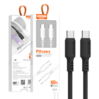 Kabel Data Pengisian Cepat TPE Lembut Tahan Lama 60W USB C Tipe C untuk iPhone PD Charger Adapter