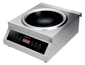 Table de cuisson à induction commerciale à commande tactile 5000W, brûleur concave pour wok, haute puissance, cuisinière à induction professionnelle - Product Image 1