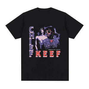 T-shirt décontracté à manches courtes pour homme, style esthétique rétro, streetwear oversize, par Rapper Chief - Product Image 2