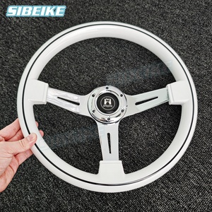 Volant Sport Universel 14 Pouces (350 Mm) - Aluminium, Dégagement Rapide - 5 Couleurs Au Choix - Pour Voiture Type Course
