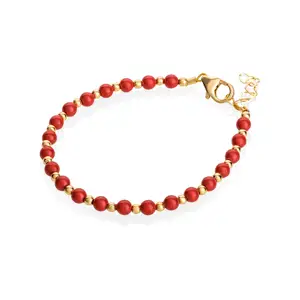 Đơn giản Red Gold Bead thay thế bracelet trang sức cho phụ nữ