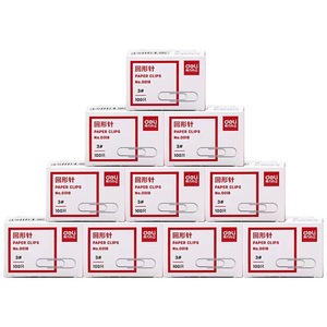 Deli Paper Clips No.0018 3# 100 Pieces Per Box Metal Office Supplies - Product Image 1