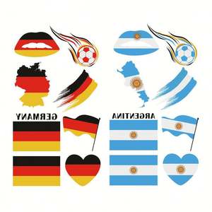 Autocollants personnalisés pour les fans de football - Tatouages temporaires pour les matchs de football et le soutien des équipes - Product Image 3