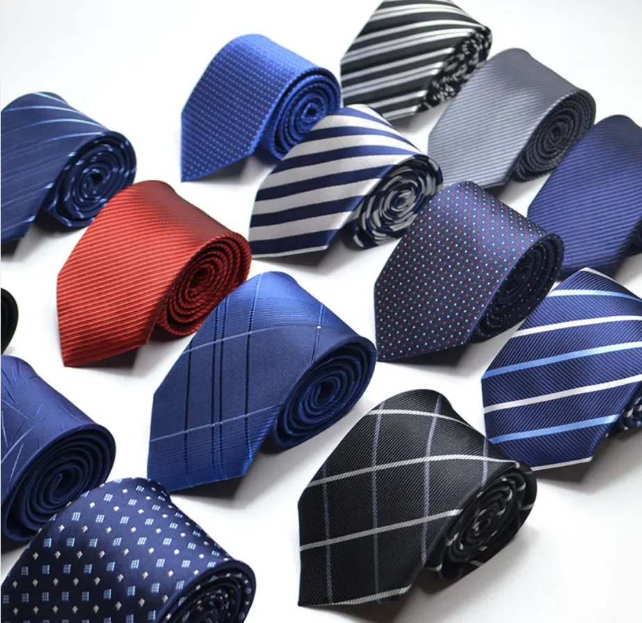 Модный классический деловой мужской галстук, индивидуальная полоска, 100% полиэстер, тканый мужской галстук, 100% шелк, упаковка в коробку, действует на 5-10 дней
